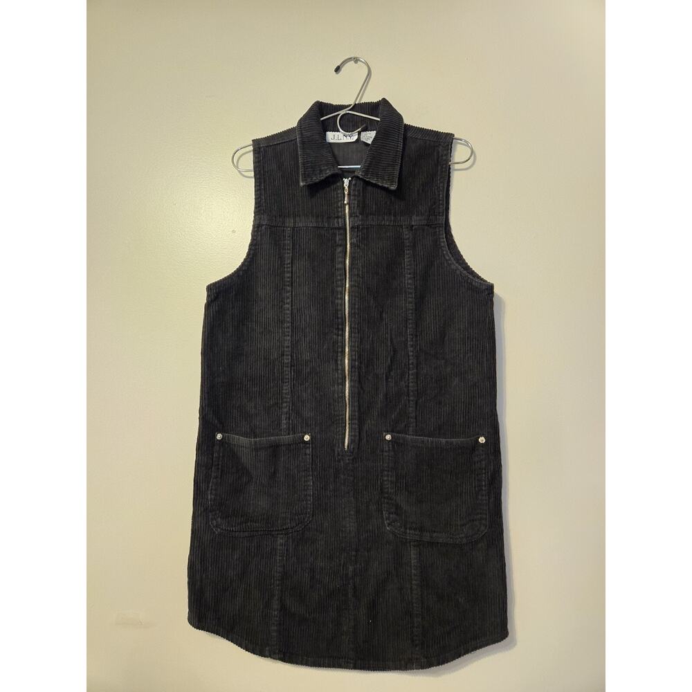 JLNY Coduroy Dress Jumper Overalls M Sleeveless 100% Cotton Vintage Y2k Casual